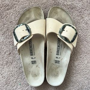 Birkenstock Madrid Torty Big Buckle, Almond Nubuck